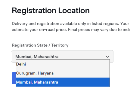 Breaking News🔋 : Tesla Model Y India prices are out now⚡️

Two Variants On- Road Prices: 
RWD - ₹61,07,190
LR RWD - ₹69,15,190

Available in - Delhi, Gurugram &amp; Mumbai

Deliveries - Q3 2025