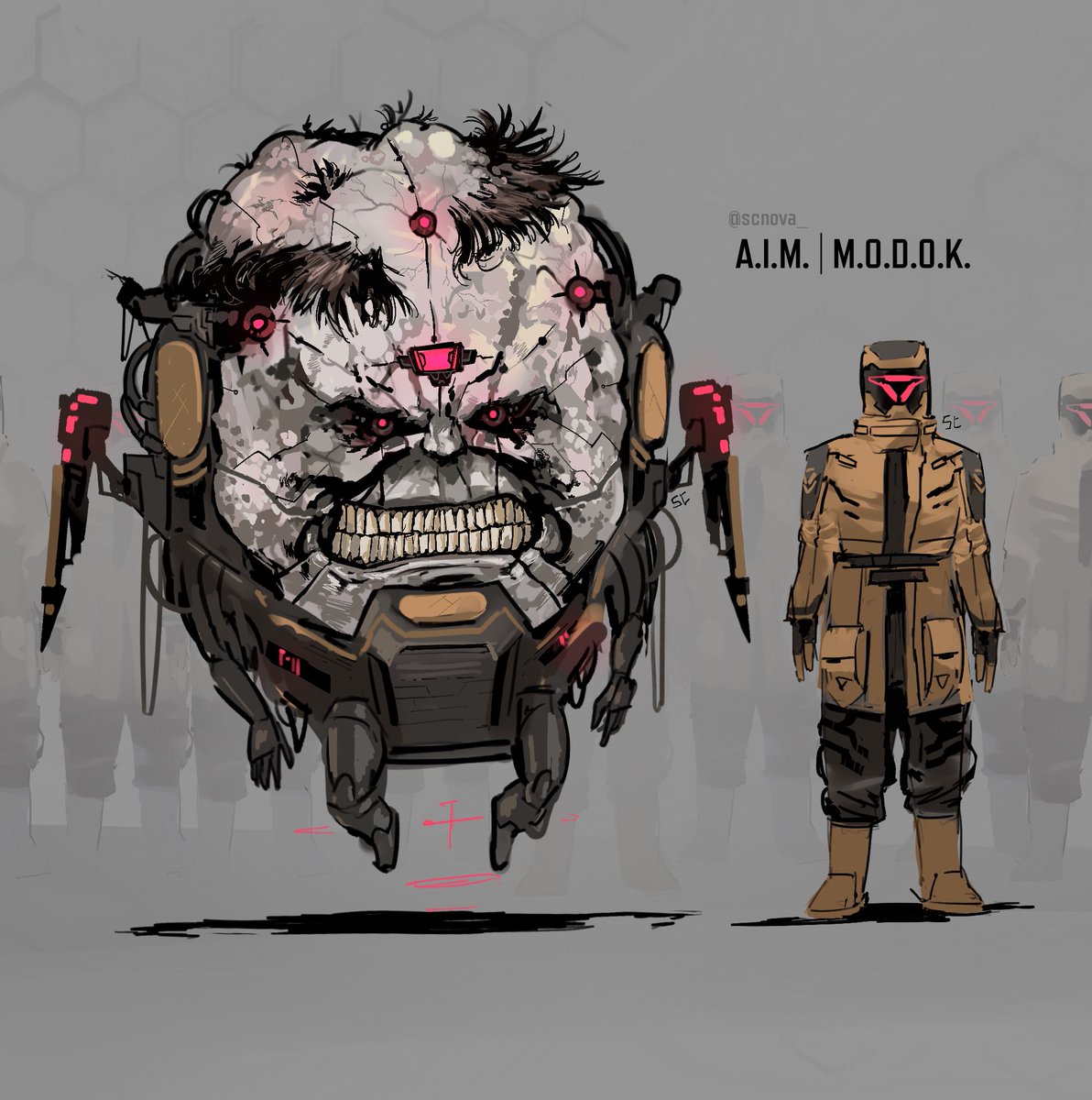 scnova_'s tweet image. A.I.M | M.O.D.O.K. redesign
-
-
-
#modok #georgetarleton #marvel #darrencross #quantumania #avengers #marvel #AIM #advancedideamechanics #villain #characterdesign #mcu #marvelau