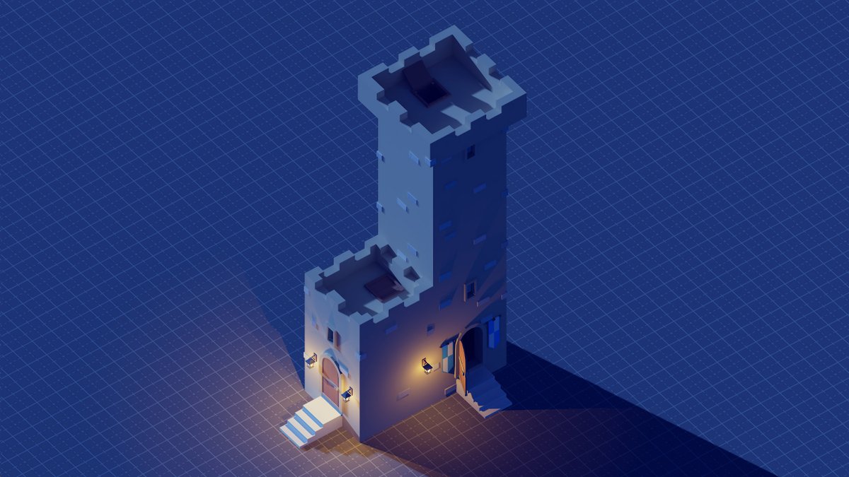 Watch tower at night 🌑 #gamedev