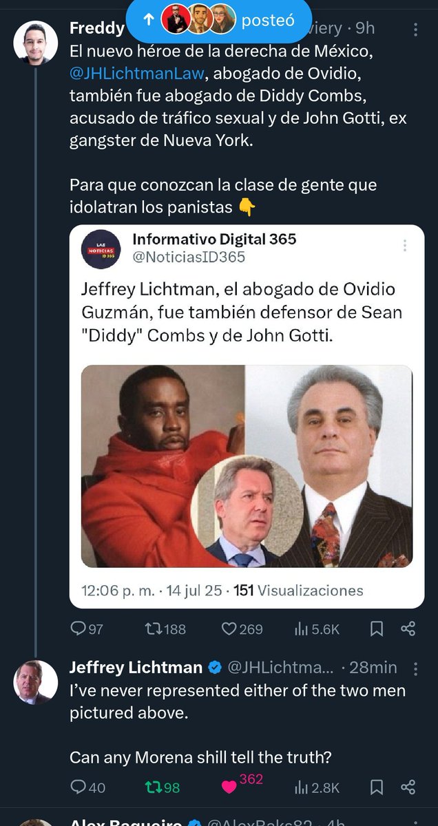 Que cerradón de hocico le pusieron a Freddy.

El abogado de Ovidio tiene razón, no hay un sólo morenista que no mienta y manipule.
