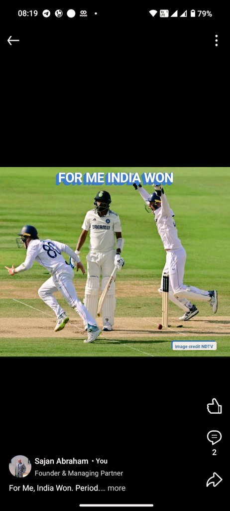 sajanabraham's tweet photo. Period....

For me India won.... https://t.co/k43tv8kkox