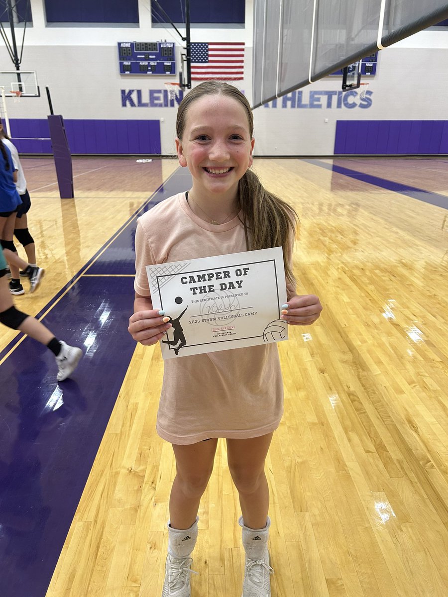 Day 1 of Storm Volleyball Camp!! Started off strong with some fundamental work in passing and serving. Our two campers of the day: Quinn and Zoey!