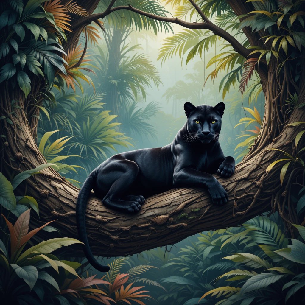 WhimsicalAIArt's tweet image. QT Panther Art