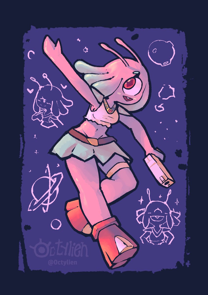 Octylien's tweet image. Commission for @HyperJerk 

I love how this came out, it&apos;s always a pleasure whenever i have to draw a cyclops girls :3c
💕💕❤️