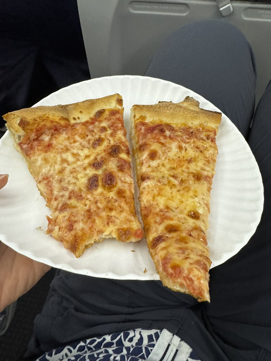 SophiaCai99's tweet image. Well this is a first. The pilot on American Airlines flight AA5501 bought the whole plane pizza because we are 6+ hours delayed due to the ground stop at DCA. The ground stop has lifted but there are now not enough American Airline gates at DCA.