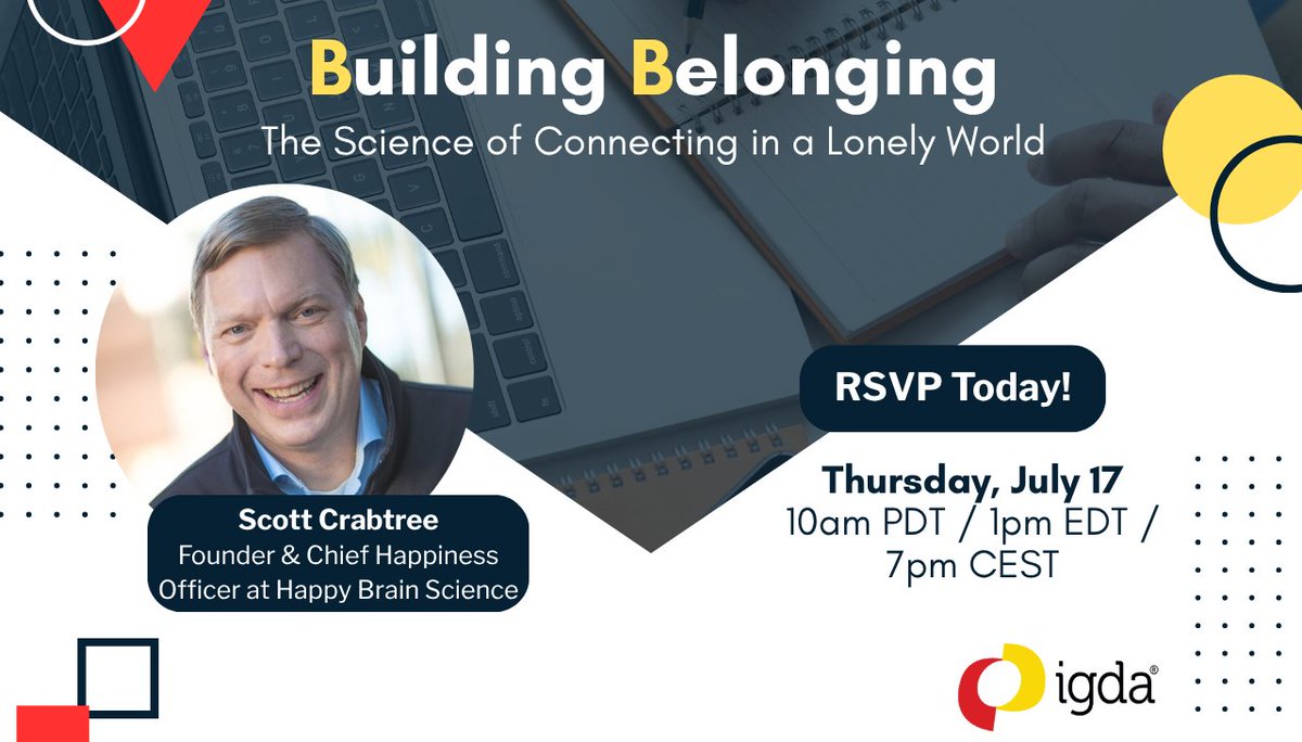 Join us THIS THURSDAY, 17 July at 1pm ET, to connect with other people and explore the science of building belonging.

Can’t make it at this day/time? That’s fine! RSVP in advance and you’ll get access to the VOD afterwards!

RSVP now: streamyard.com/watch/KwvTrieD…