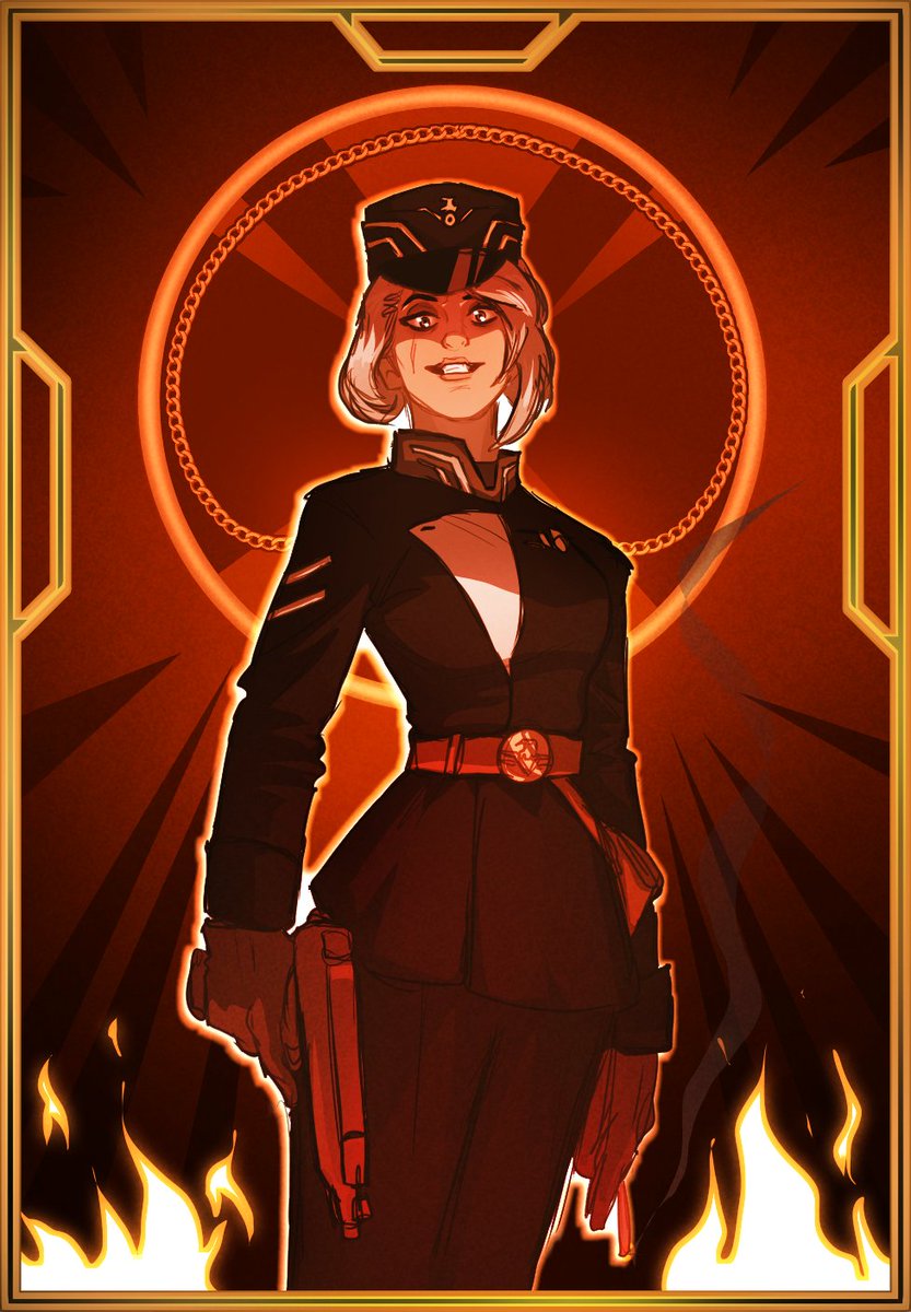 PhoxnSparky's tweet image. A random villain for the Phox verse I drew up! I am not sure how much she will be prevalent in the story, but, she is a high ranking official within the military of the Yazar Republic.