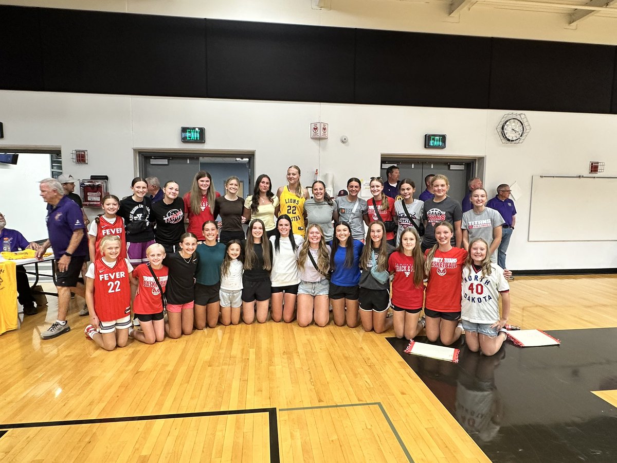 <a href="/TrinityTitanGBB/">Trinity Titans GBB</a> made the trip to Bismarck to cheer for <a href="/NevaehBerger22/">Nevaeh Berger</a> and the AB team at the Lions All-star game tonight! #ndpreps