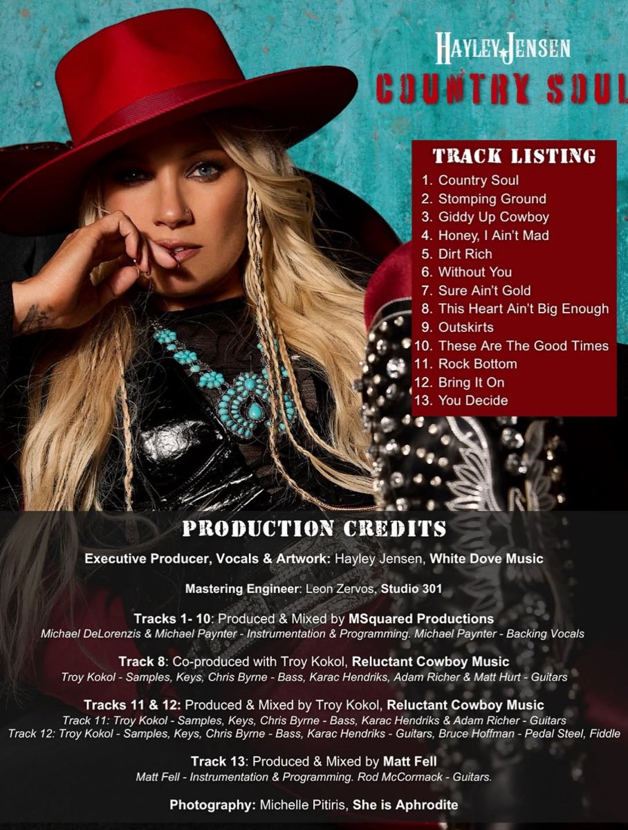 Reluctant Cowboy Records (@rcowboyrecords) on Twitter photo Coming soon!! We had the best time working on <a href="/thehayleyjensen/">Hayley Jensen</a>’s latest alongside her and some very talented folks!!
Preorder here 👉 linktr.ee/hayleyjensen Coming soon!! We had the best time working on <a href="/thehayleyjensen/">Hayley Jensen</a>’s latest alongside her and some very talented folks!!
Preorder here 👉 linktr.ee/hayleyjensen