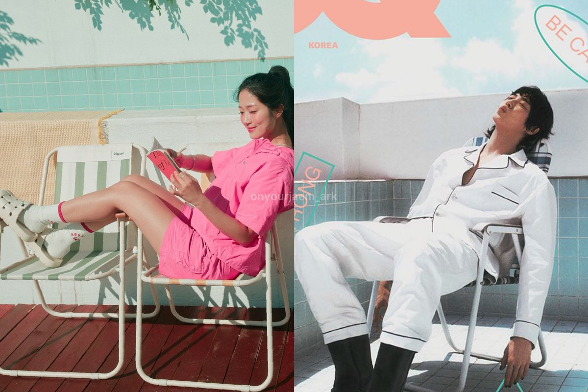 yourjamshilday's tweet photo. Kim Hyeyoon                            Byeon Wooseok
with KODAK                              with PRADA https://t.co/lvC5ubf3vc