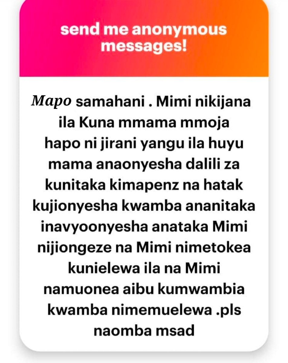 KIJANA ANAOMBA USHAURI   ZINGATIA HAYA  👇 

Nimeona niilete hapa kwa faida ya wengi.   👇