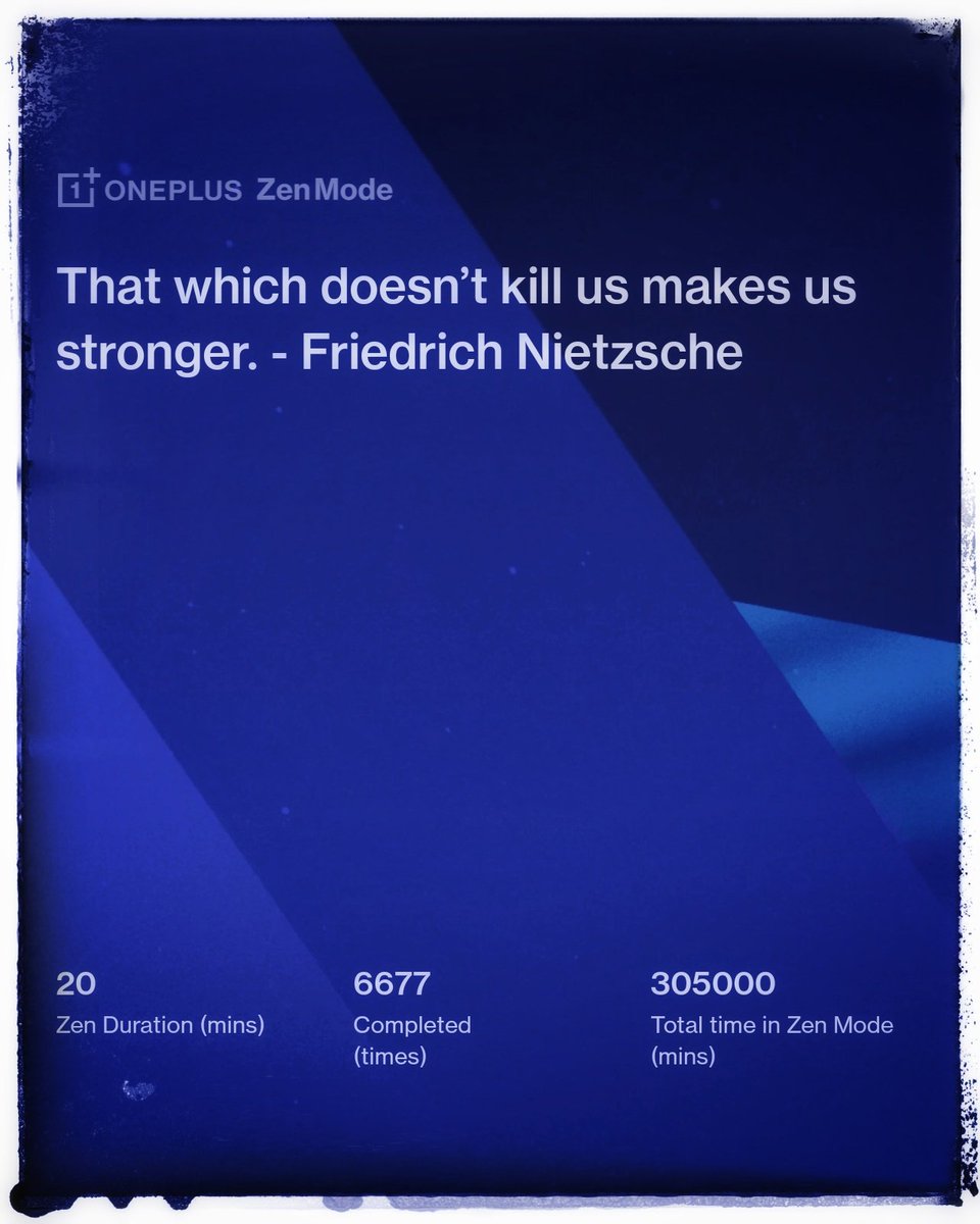 motum001's tweet image. #ZenMode 305,000 Minutes 🔴 ✅ #ONEPLUS7pro #OnePlus13s #OnePlusNord5

~𝑇ℎ𝑎𝑡 𝑤ℎ𝑖𝑐ℎ 𝑑𝑜𝑒𝑠𝑛’𝑡 𝑘𝑖𝑙𝑙 𝑢𝑠 𝑚𝑎𝑘𝑒𝑠 𝑢𝑠 𝑠𝑡𝑟𝑜𝑛𝑔𝑒𝑟. - 𝐹𝑟𝑖𝑒𝑑𝑟𝑖𝑐ℎ 𝑁𝑖𝑒𝑡𝑧𝑠𝑐ℎ𝑒
