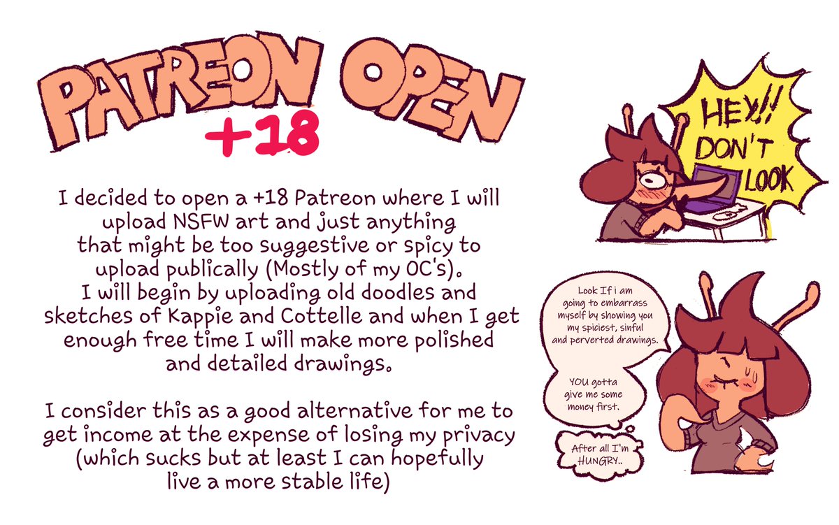 Octylien's tweet image. COMMISSIONS OPEN + PATREON
Once again i&apos;m opening commissions.
I also opened a Patreon (+18) where i will upload more personal and adult art.
Anyone who&apos;s interested feel free to contact me.
Thank you so much for your support! ❤️💕
ko-fi.com/octylien/commi…
patreon.com/Octylien