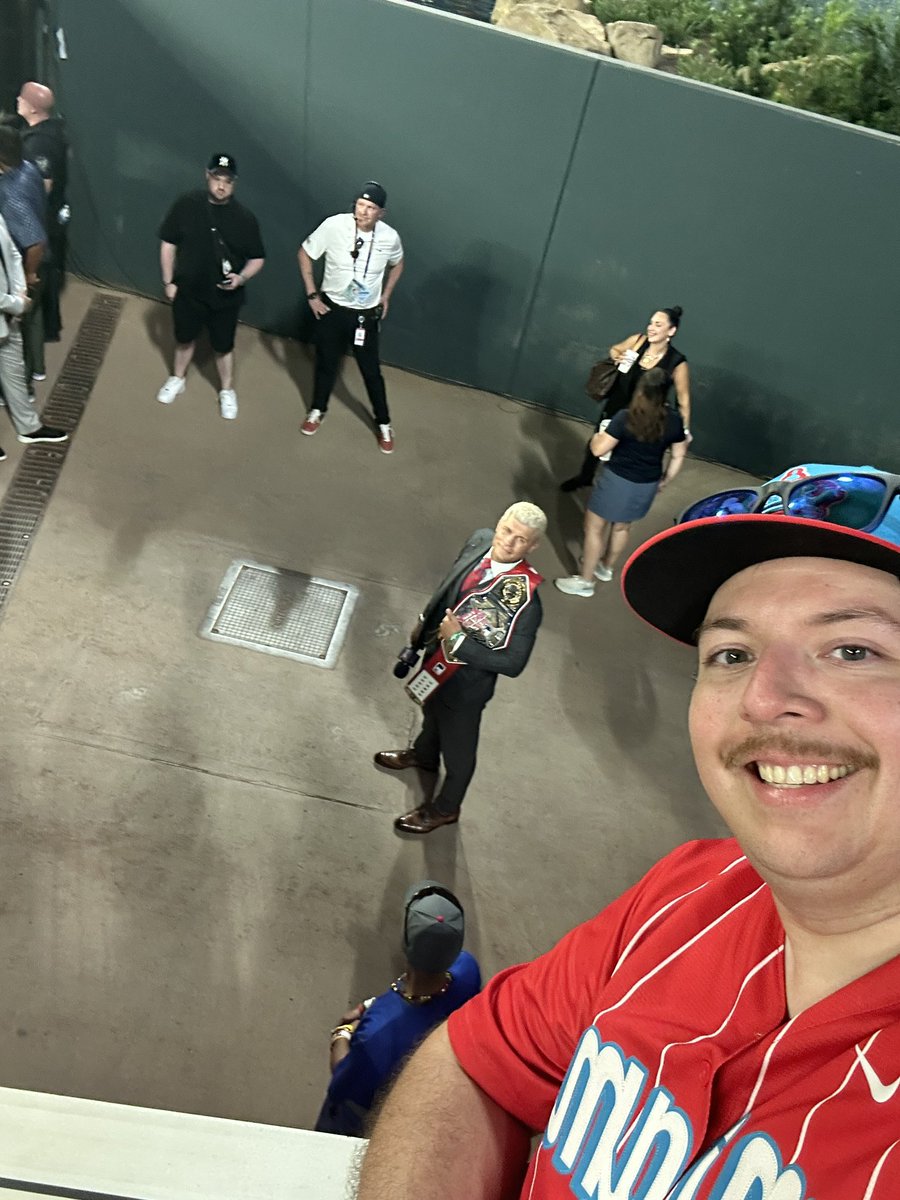 Gerardo Gonzalez (@ggonzalezjr) on Twitter photo Highlight of #HRDerby was <a href="/CodyRhodes/">Cody Rhodes</a>’ patience as I stumbled to get my phone open. Thank you for taking a moment. Highlight of #HRDerby was <a href="/CodyRhodes/">Cody Rhodes</a>’ patience as I stumbled to get my phone open. Thank you for taking a moment.