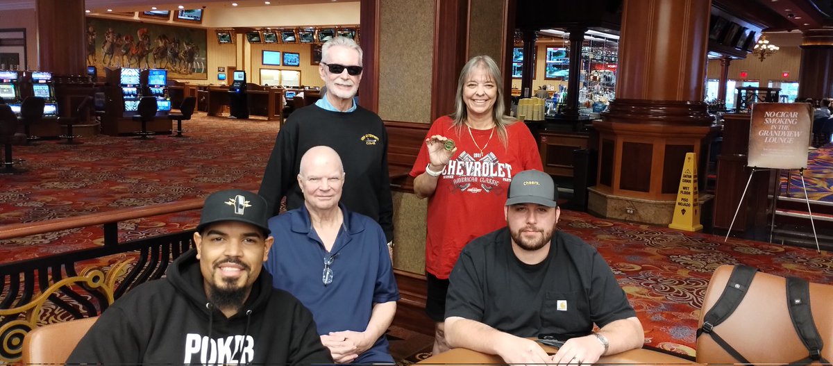 SPPokr's tweet photo. Lucky 777 strikes in the 2pm $120 Crazy Pineapple Tournament! These 7 players: Laurie, James, Joshua, Michael, Pedro, Kevin, & Fariborz outlasted a field of 79 wild & crazy entries today. @southpointlv #crazy #3cards https://t.co/pUKufsyRsi