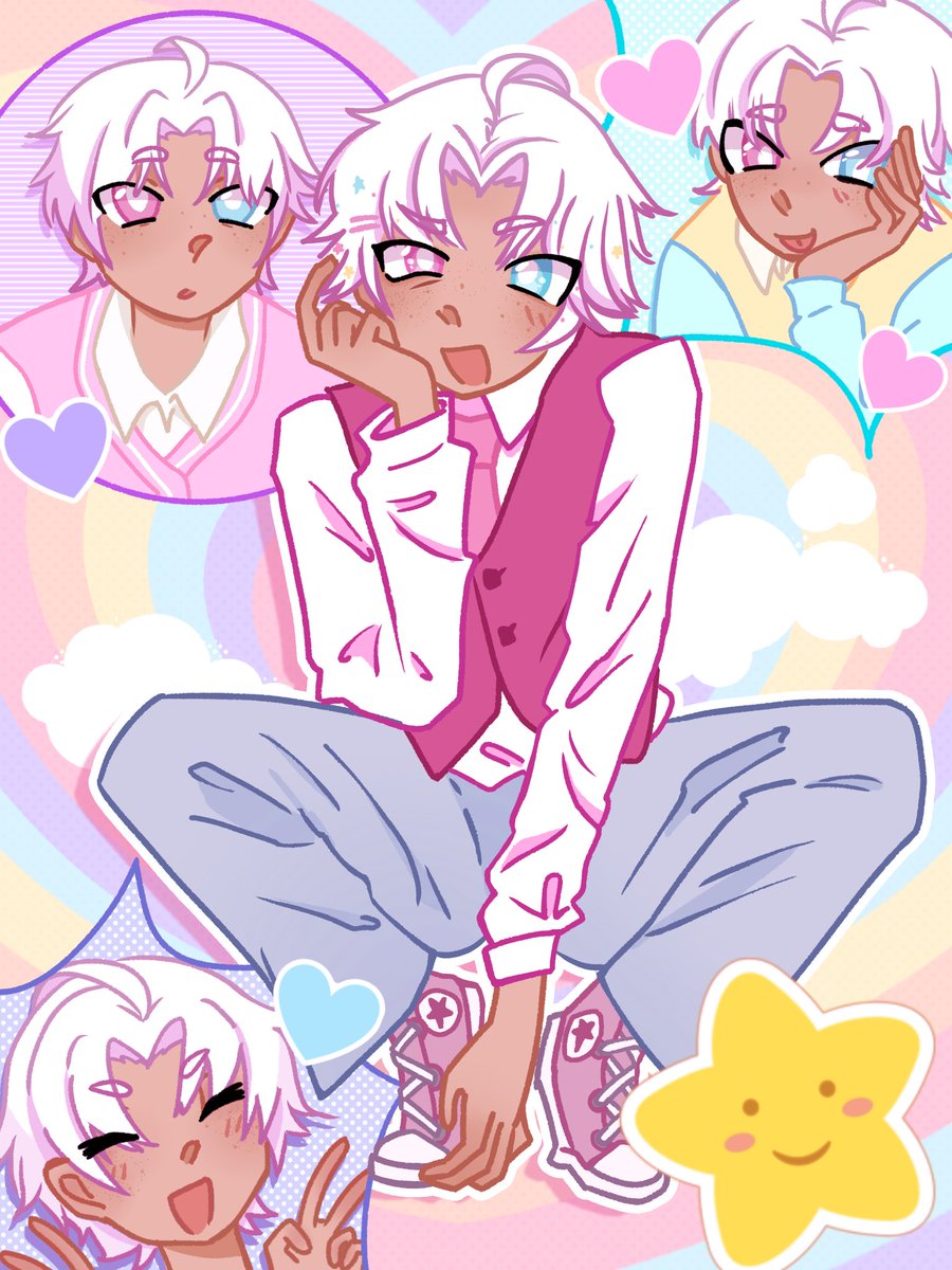akimp4_'s tweet image. filler OLD art while I catch up on stuffs. second one is an art trade with r3mellon on tiktok