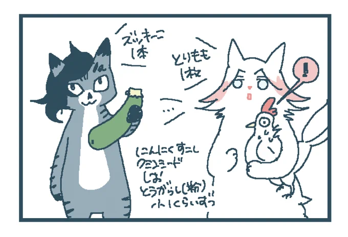 材料

ズッキーニ一本
鳥もも肉一枚

一味とうがらし適量
クミンシード とうがらしより少し少なめ
塩 クミンシードと同じくらい

にんにく

続く 