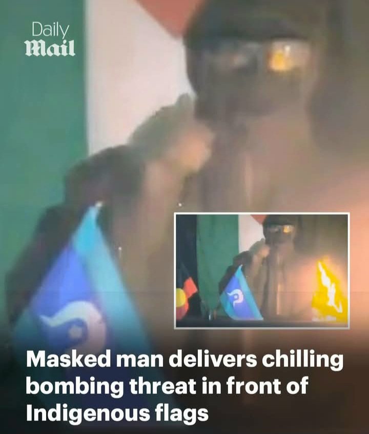 'Death to Australia'. 

A masked pro-Palestinian activist has claimed responsibility for a firebomb attack on an Australian weapons manufacturer and warned more will follow until 'every colony' is destroyed. 

The mysterious individual made the chilling threat in a video while