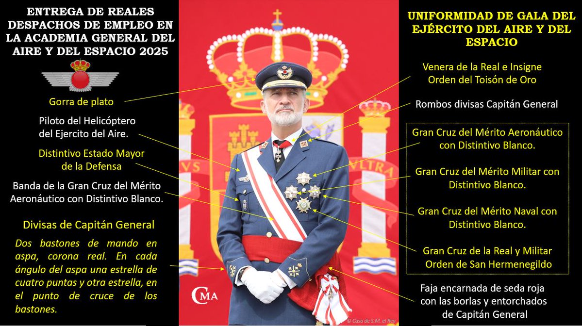 CanoRodriguezMA's tweet image. 🇪🇸 Buenos días a TODOS
UNIFORMIDAD DE GALA DEL EJÉRCITO DEL AIRE Y DEL ESPACIO