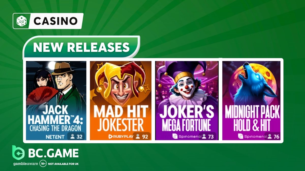 bcgameIN's tweet image. 🎰 BCGAME Slot Showdown – Kya Aap Taiyaar Ho? 🔥

🕵️‍♂️ Jack Hammer 4
🤡 Mad Hit Jokester 
🎭 Joker’s Mega Fortune 
🐺 Midnight Pack Hold &amp;amp; Hit 

Ab aapki baari – Kaunsa slot karega aapko mega win ka king? 

#BCGAME #CryptoCasino #BlockchainGaming #CryptoCoin #BetandWin #India
