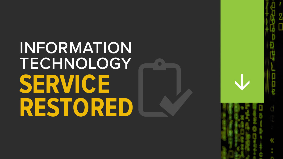 CSUDHIT's tweet image. The intermittent network service interruption has been resolved. We apologize for any inconvenience and thank you for your patience.