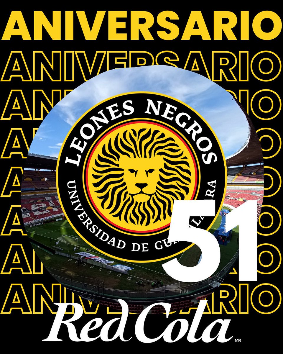 ¡Felicidades, Leones Negros! 🦁

51 años de pasión, historia y garra 🔥⚽️

¡Que sean muchos años más! 

#AGA #ElSaborDelDeporte #LeonesNegros