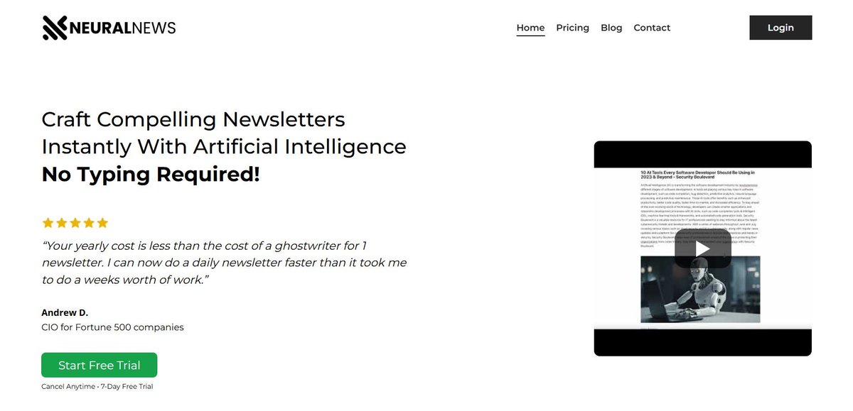 GroupifyAI's tweet image. 📰 Neural Newsletters: AI That Writes &amp;amp; Curates for You

Automate your newsletter game with AI-powered content curation, editing, &amp;amp; customization—save time, stay sharp.

🔗 groupify.ai/ai-tool/neural… 

#GroupifyAI #NewsletterAutomation #AICuration #ContentMarketing
