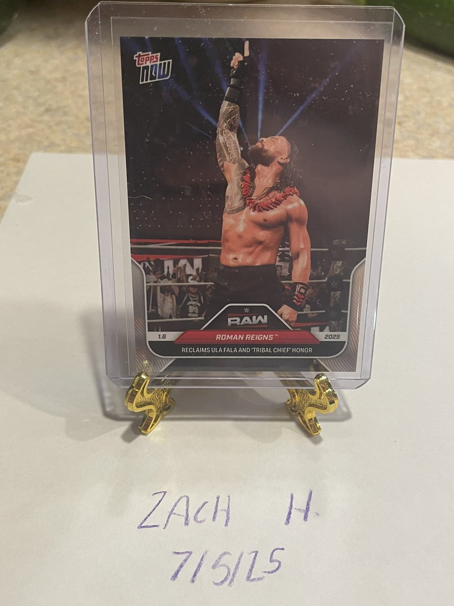 HuffCards's tweet image. On FB for same price. Let’s see who snags first…
$25 SHIPPED bmwt
Drew McIntyre /50
Roman Topps Now