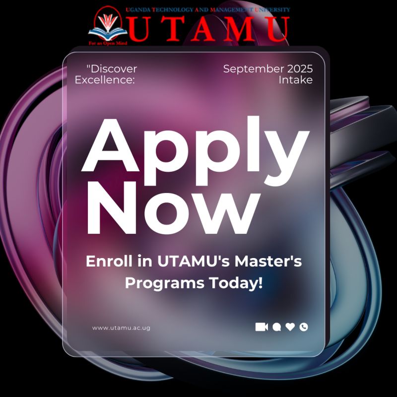 Mark the application deadline: 1st August 2025!!
Call for applications for the September intake!!! UTAMU offers affordable excellence, making higher education accessible to all who aspire to learn, grow, and succeed. Graduate link: utamu.ac.ug/admissions/app………………

<a href="/utamu_7/">UTAMU</a>