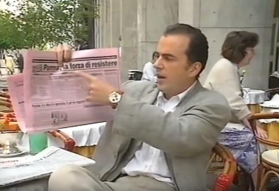 Football Italia. Now. Always. Forever. 

James Richardson sat at a cafe with a cake and a coffee flicking through La Gazzetta dello Sport. Peak television.