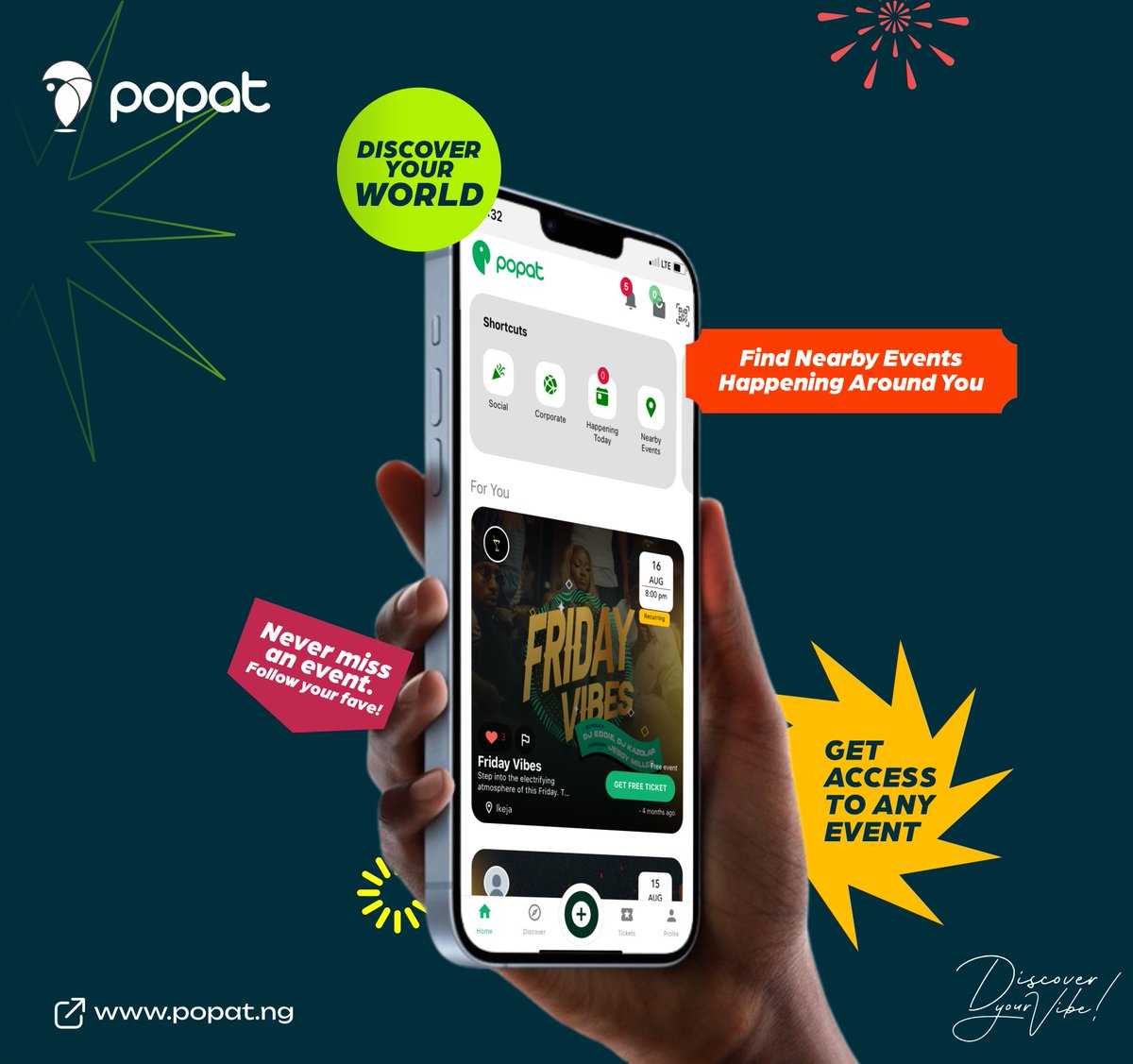 Popat_ng's tweet photo. Get started
https://t.co/r6kvYiQplz
#PowerYourEvents #Popat #DiscoverYourVibe https://t.co/9AMD2ZXXGk