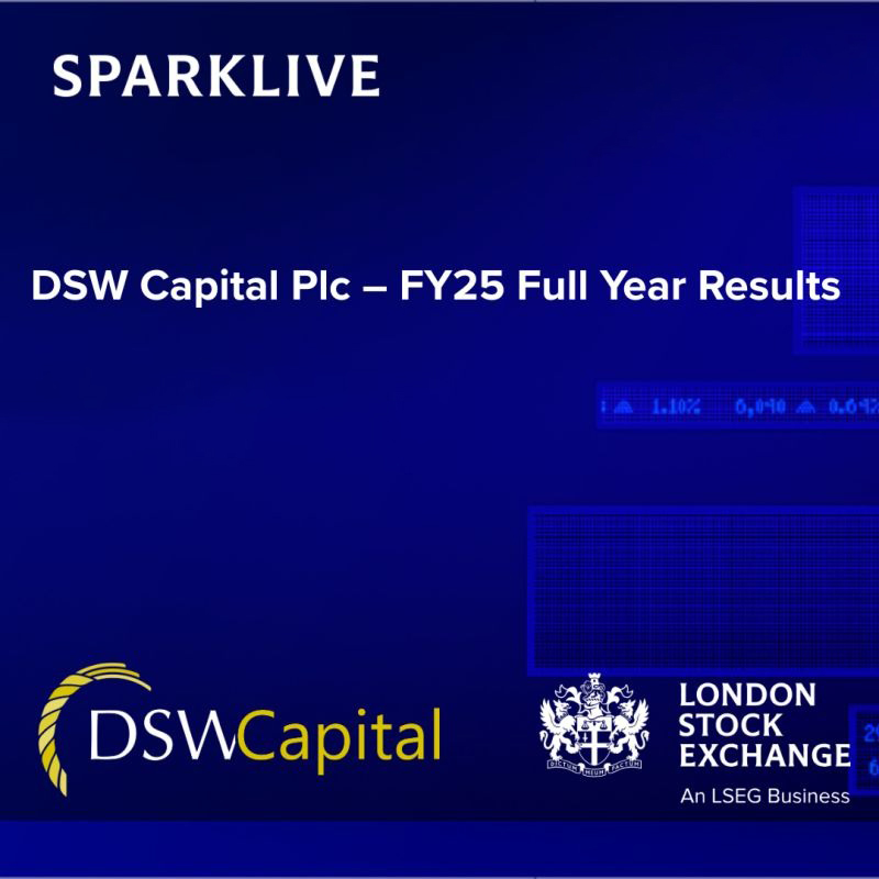 Watch our investor presentation on SparkLive where Shru Morris, Pete Fendall, and James Dow talk through the FY25 Full Year Results for DSW Capital plc

sparklive.lseg.com/DSWCAPITAL/eve…

<a href="/LSEplc/">London Stock Exchange</a> #DSW