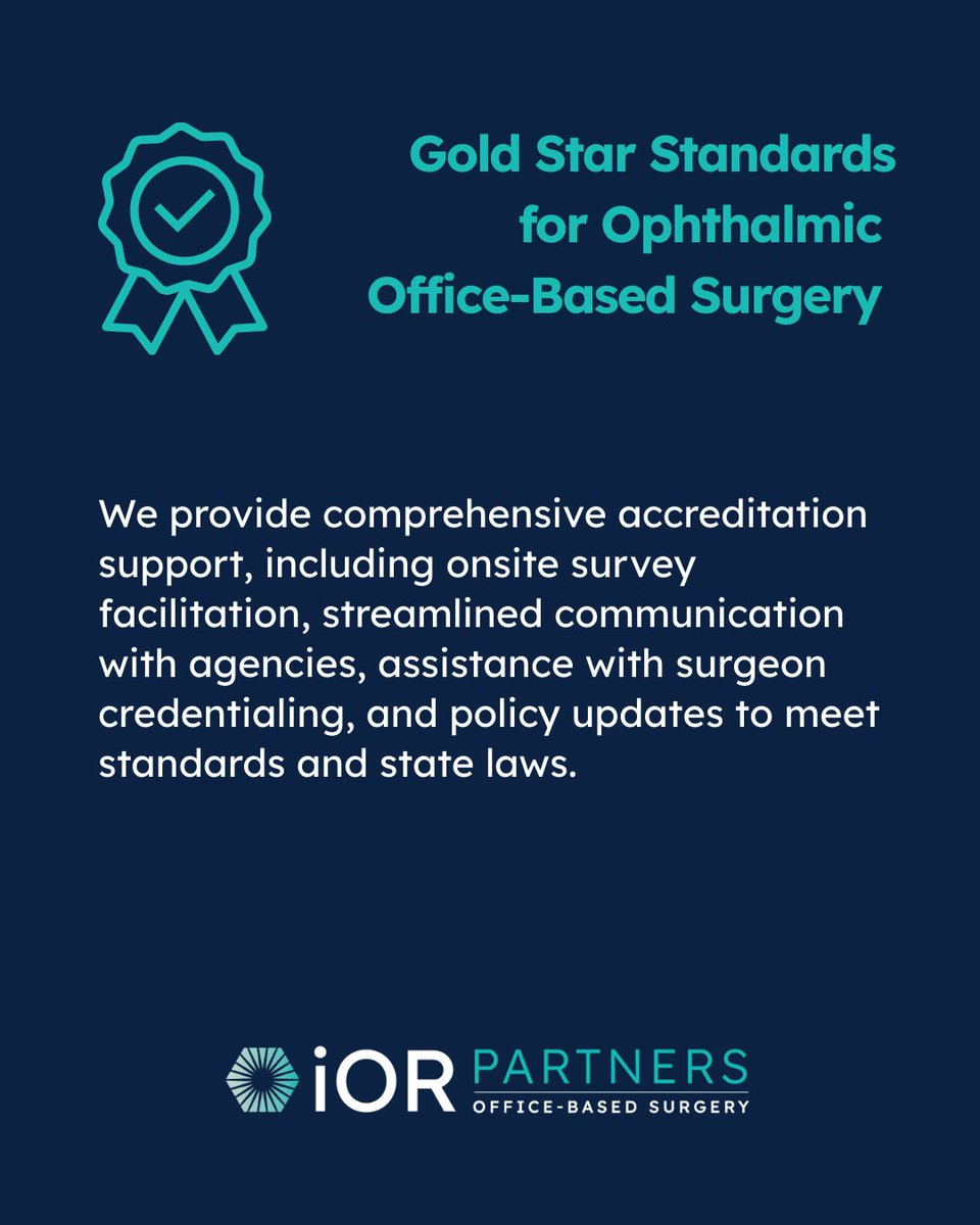 We don’t just adhere to national standards, we helped to establish the accreditation standard for OBS. 

Learn how iOR Partners helps with accreditation and compliance: bit.ly/4eG9kE4 

#OfficeBasedSurgery #iORPartners