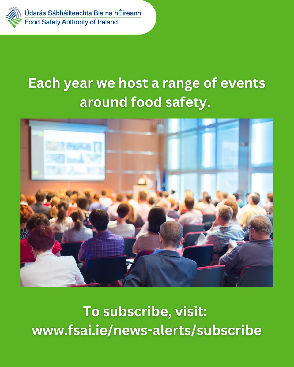 FSAIinfo's tweet image. Subscribe to our event alerts and be the first to know about upcoming events and updates! 📅

👉 ow.ly/e9us50WnvVv

#FoodSafety #FSAI #StayInformed #FSAIEvents