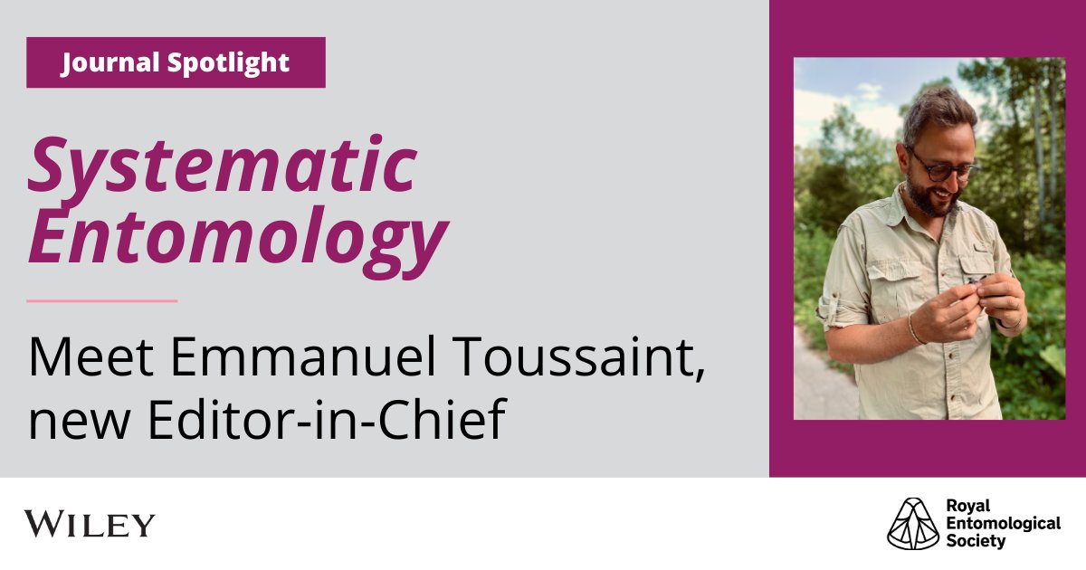 WileyEcolEvol's tweet image. Welcome to Emmanuel Toussaint @MuseumGeneve who has been appointed as a new Editor-in-Chief of @Systematic_Ent!
Emmanuel's work focuses on taxonomy, systematics and evolutionary history.
Discover more: ow.ly/Bf6o50Wn6Qn
@RoyEntSoc #JournalSpotlight #systematicentomology