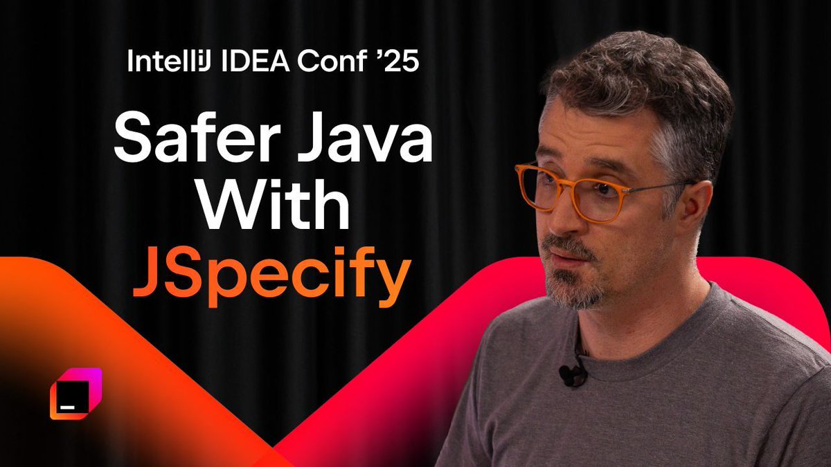 IntelliJ IDEA, a JetBrains IDE (@intellijidea) on Twitter photo <a href="/sdeleuze/">Sébastien Deleuze</a> 's #IntelliJIDEAConf session is now available!
See how JSpecify and NullAway can make your Spring apps safer, and what to expect in Spring Framework 7.0.
Watch the full session: youtu.be/otwr0IniwRk <a href="/sdeleuze/">Sébastien Deleuze</a> 's #IntelliJIDEAConf session is now available!
See how JSpecify and NullAway can make your Spring apps safer, and what to expect in Spring Framework 7.0.
Watch the full session: youtu.be/otwr0IniwRk