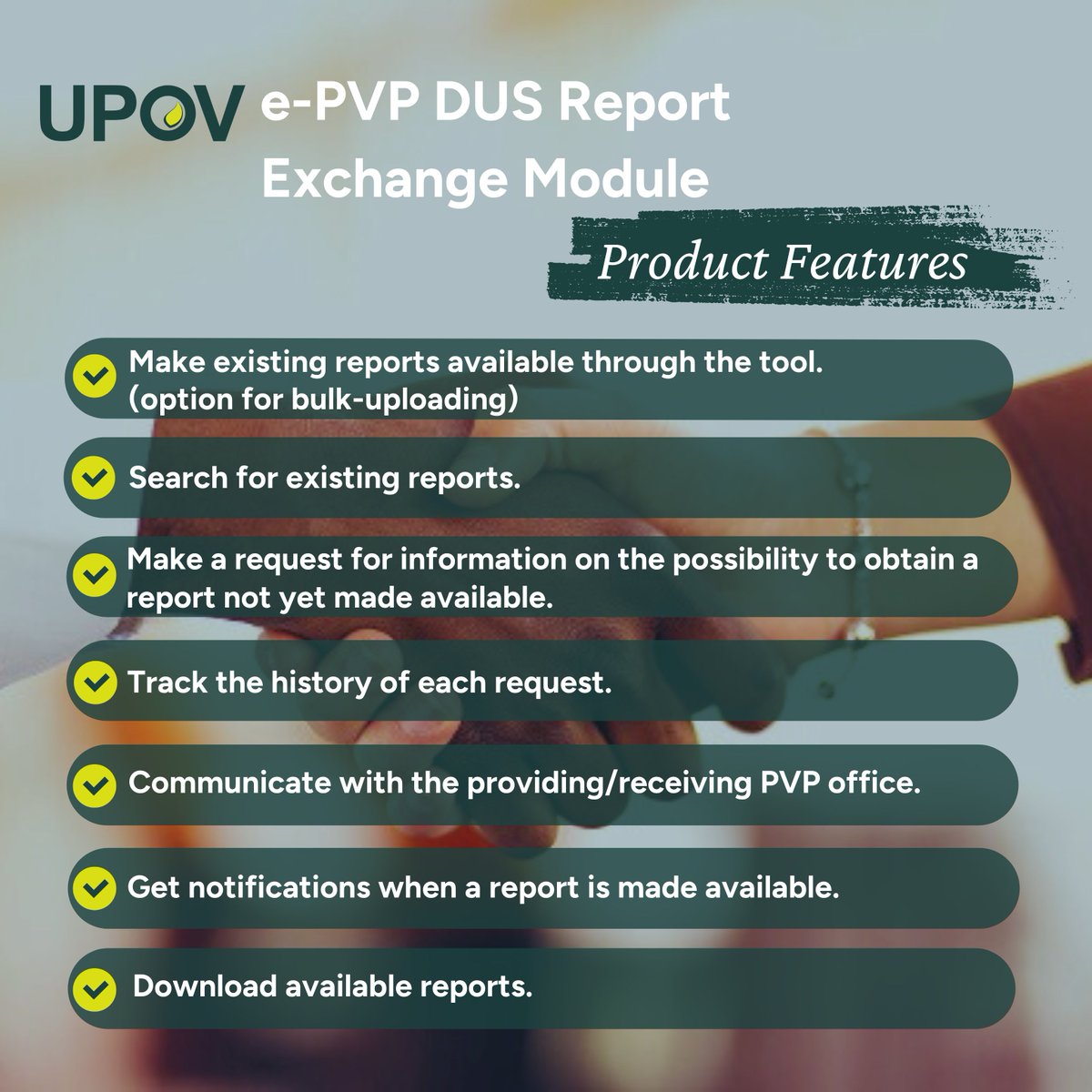 Better tools for better crops!
#UPOV’s new e-PVP tool helps UPOV members work together by sharing key info on new plant varieties. 
More: linkedin.com/pulse/upov-lau…