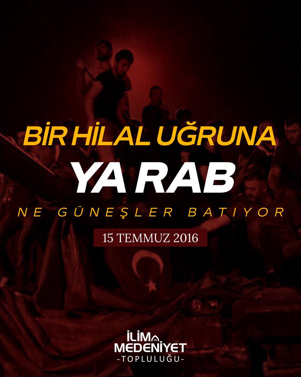 15 Temmuz gecesi ezanlar susmadı, bayrak inmedi, vatan çiğnenmedi. İmanla meydanlara çıkan bu aziz millet, tanklara karşı imanıyla durdu. Bu vatanın, secde eden alınlarla, Allah’a yönelen kalpler ile varolduğunu tüm dünyaya bir kez daha haykırdığı 15 Temmuz destanını unutmadık.