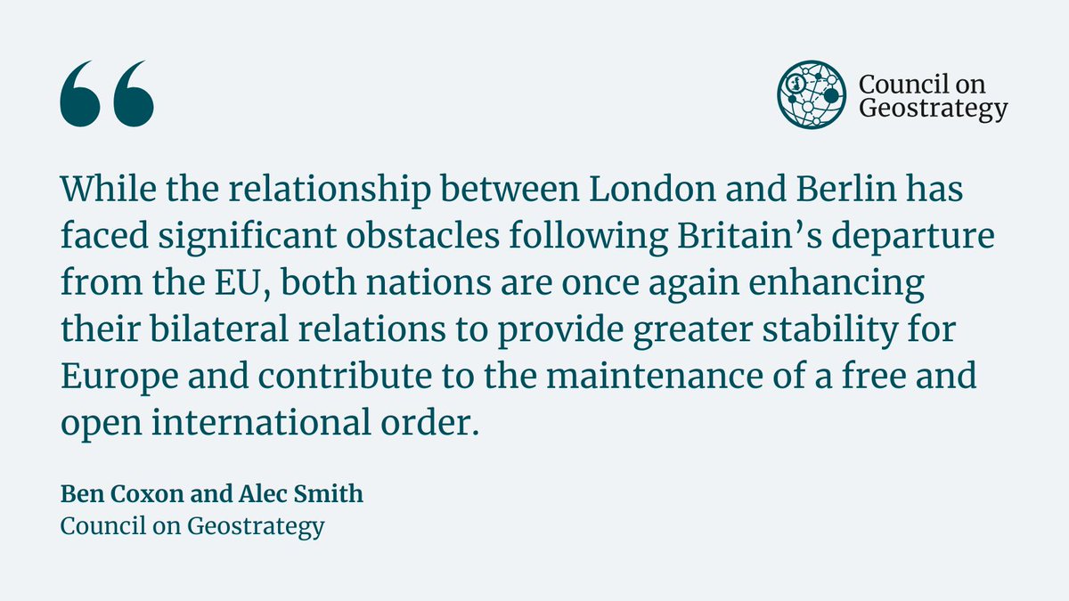 ConGeostrategy's tweet image. 🚨 New research🚨 

Read our latest #Proceedings on how 🇬🇧 and 🇩🇪  can prepare for leading in European security and deterrence.

✍️ Prepared by Ben Coxon, our Development and Policy Officer, and Alec Smith, our Editorial Assistant

🔗 geostrategy.org.uk/research/towar…