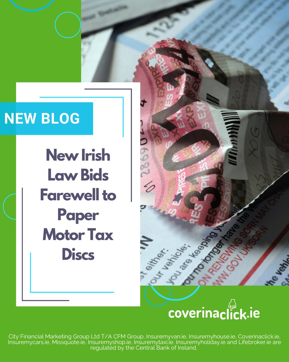 🚫 Say goodbye to paper motor tax discs and hello to smarter, safer roads. New legislation means big changes for drivers in Ireland
👉 coverinaclick.ie/blog/post/no-m…

#coverinaclick #carinsuranceblogpost #carinsurancetips #ad