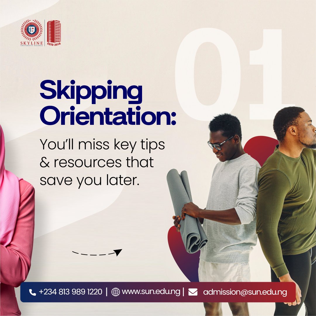 SkylineUNigeria's tweet image. New students? Or preparing to resume again?
Avoid these rookie mistakes and set yourself up for success from day one!
🎓 Ready to thrive this semester? 
#campusguide  #skylineuniversity