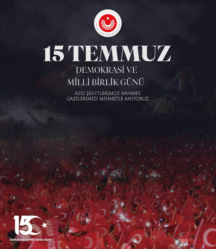 15 Temmuz, bağımsızlık ve özgürlük yolunda verilen mücadelenin sembolüdür. Şehitlerimizi rahmetle, gazilerimizi minnetle anıyoruz. Demokrasi zaferimiz kutlu olsun!