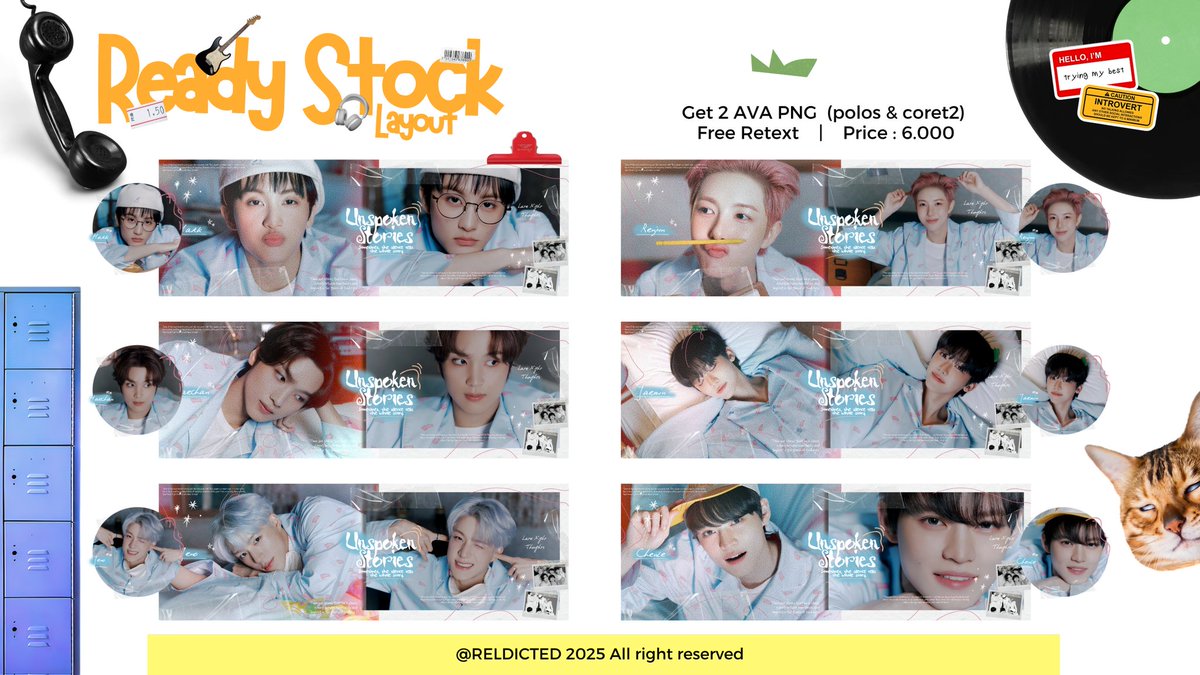 Help repost, thank you!!

Ada layout ready stock GG BG yang bisa langsung di take sekarang!!

t. Jisoo Karina Wonyoung Winter Ningning Wonbin Anton Shotaro Seungchan Eunseok Sohee Beomgyu Yeonjun Taehyun Jay Sunghoon Hanbin

#zonauang #zonajajan