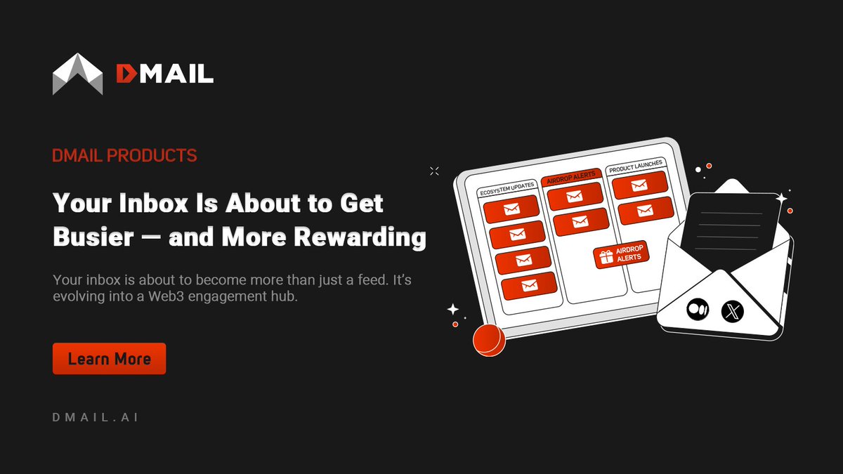 Dmailofficial's tweet image. 📬 Your inbox is about to level up.
With Subhub’s new #RSS integration, projects can now autopublish updates directly into your #Dmail inbox — airdrops, alpha, launches, more.
And soon? You’ll get paid to read them.
🪙 Read to Earn.
🧠 Smarter messages.
💥 Real rewards.…