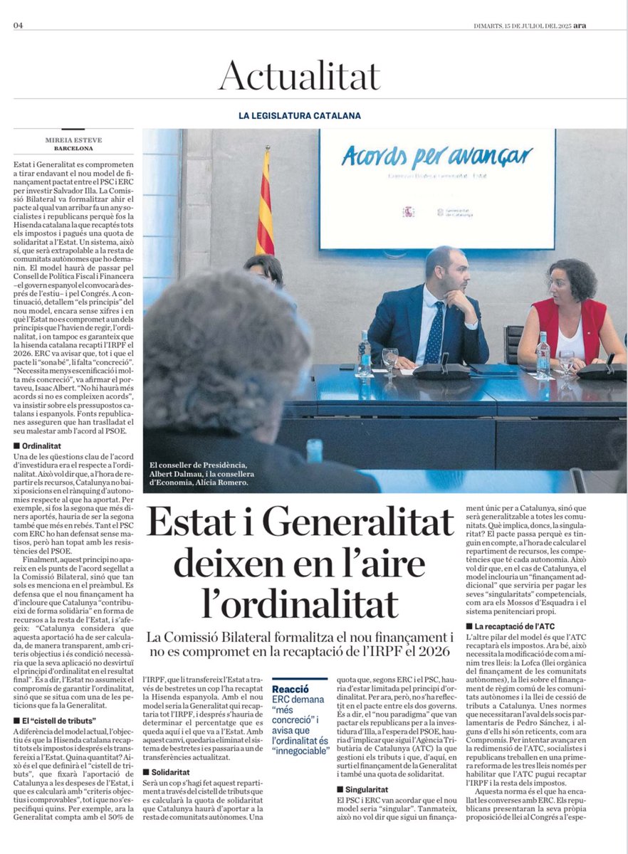 Dolors Bassa (@dolorsbassac) on Twitter photo Enfadada, angoixada… i tot el que vé!. Ni el que va pactar <a href="/Esquerra_ERC/">Esquerra Republicana</a> i <a href="/socialistes_cat/">Socialistes PSC/❤</a> per la investidura d <a href="/PresidentIlla/">Salvador lIla</a> es compleix. Ni finançament singular, ni ordinalitat , ni bilateritat , ni la clau de la caixa . Ara només es parla de gestió. Enfadada, angoixada… i tot el que vé!. Ni el que va pactar <a href="/Esquerra_ERC/">Esquerra Republicana</a> i <a href="/socialistes_cat/">Socialistes PSC/❤</a> per la investidura d <a href="/PresidentIlla/">Salvador lIla</a> es compleix. Ni finançament singular, ni ordinalitat , ni bilateritat , ni la clau de la caixa . Ara només es parla de gestió.