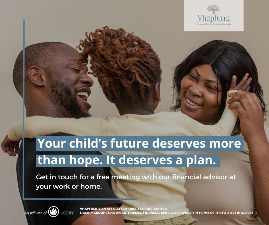 Vhapfumi Holdings (@vhapfumi) on Twitter photo Private school. Property. Protection. Youâre working hard.
Weâll help you with:
â Education planning
â Long-term wealth growth
â Family income protection
Get free 1-on-1 sessions at your office or home. DM us or email support@vhapfumi.co.za to book. Private school. Property. Protection. Youâre working hard.
Weâll help you with:
â Education planning
â Long-term wealth growth
â Family income protection
Get free 1-on-1 sessions at your office or home. DM us or email support@vhapfumi.co.za to book.