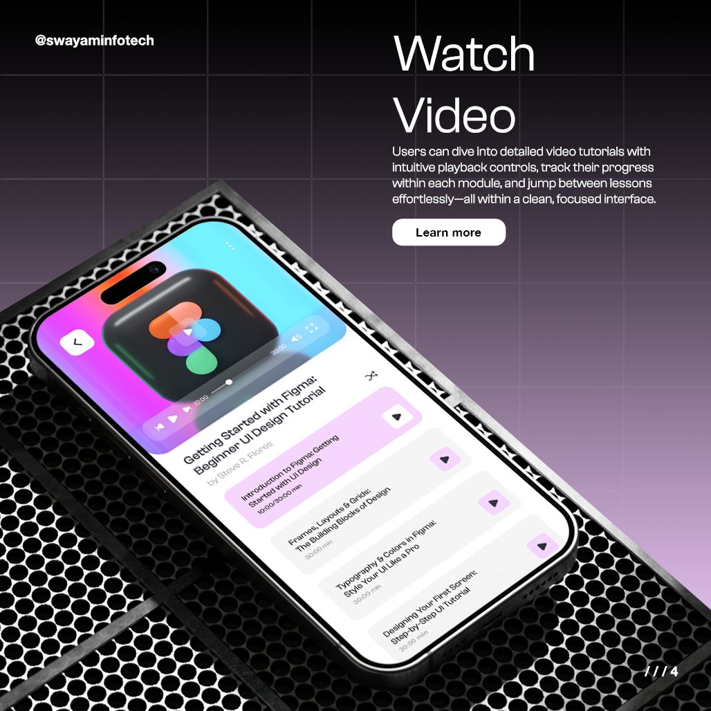 swayaminfotech's tweet image. Explore the power of online learning with our e-learning app💻. Introducing the Smart Learn Video Application🎥an innovative e-learning platform 🌐
.
🌐Visit: swayaminfotech.com/smart-learn-vi… 
.
#elearningappdevelopment #elearningvideoapp #smartlearnapp #smartphone #swayaminfotech