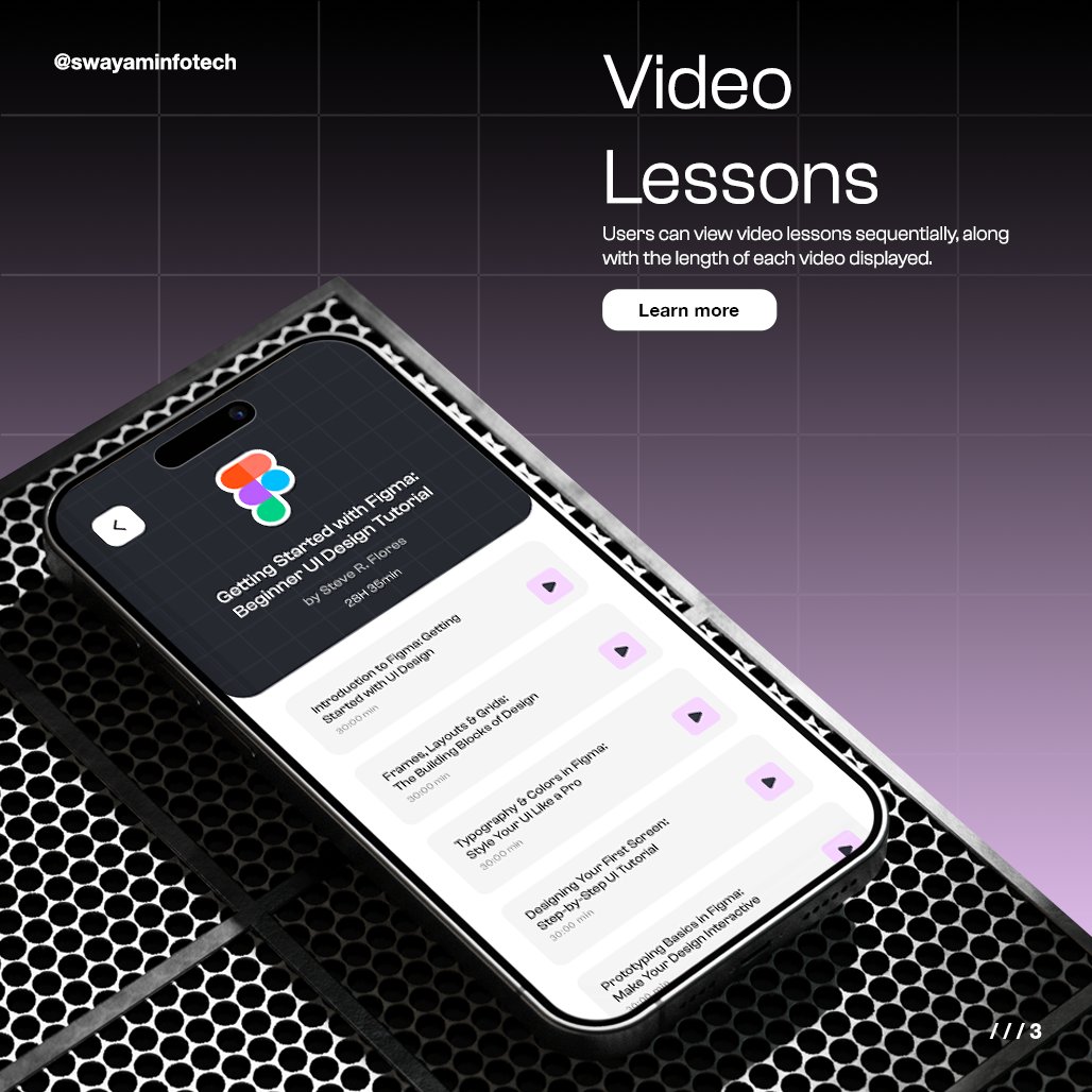 swayaminfotech's tweet image. Explore the power of online learning with our e-learning app💻. Introducing the Smart Learn Video Application🎥an innovative e-learning platform 🌐
.
🌐Visit: swayaminfotech.com/smart-learn-vi… 
.
#elearningappdevelopment #elearningvideoapp #smartlearnapp #smartphone #swayaminfotech