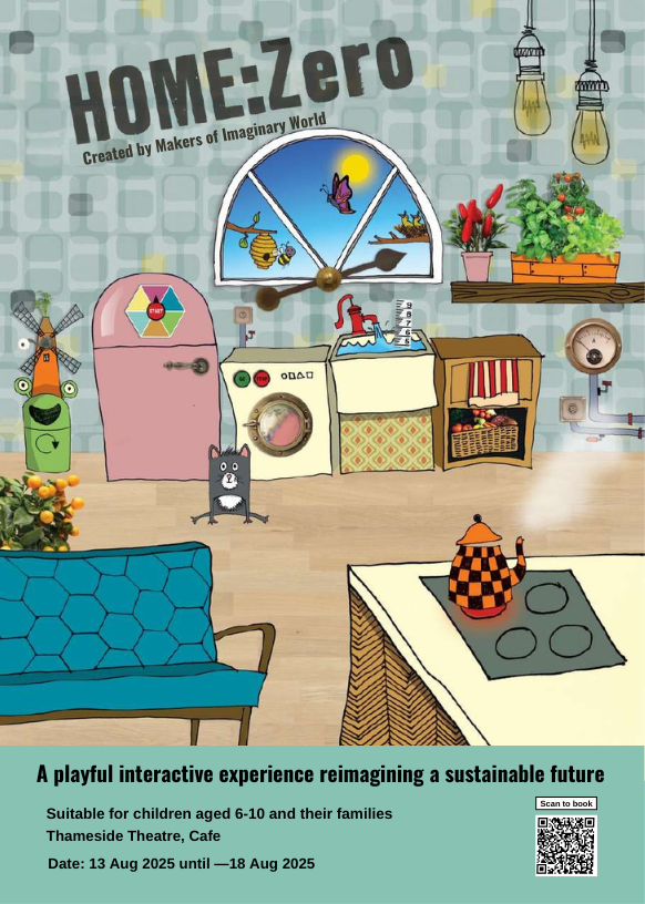 Explore an exciting future with HOME:Zero at the Thameside, August 13-18th
This interactive exhibit uses paintings from the National Portrait Gallery to provide a creative base from which to view sustainability in our own homes. Suitable for children aged 6-10 and their families.