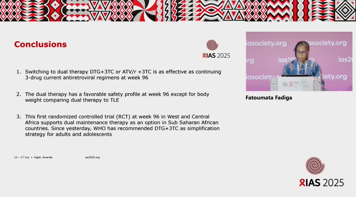 krishensamuel's tweet image. Great to see certain dual ART combinations working as well as three-drug options, after a 96-week African trial.
@WHO now recommends dolutegravir & lamivudine as a simplification strategy in adolescents & adults.
We need simplified & cost-effective options.